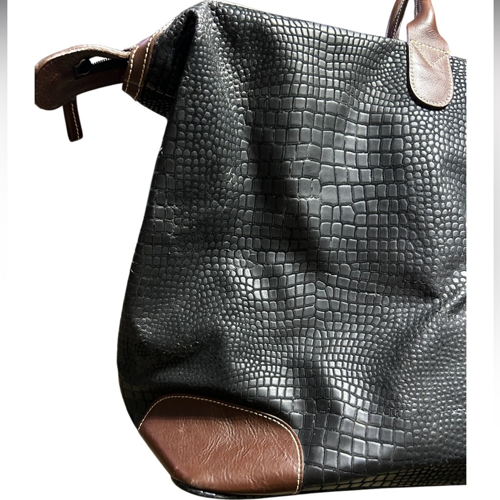 BRIC'S My Safari Large Black Pebbled Cargo Duffle Bag - Picture 2 of 9